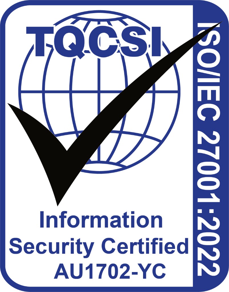 TQCSI ISO/IEC 27001:2022 Information Security Certified, certificate AU1702-YC