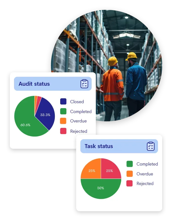 Rapid Auditor reporting dashboard with summary reports and export options