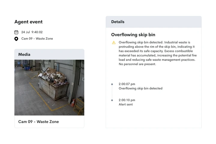 Aware incident report builder with event evidence ready to review and submit