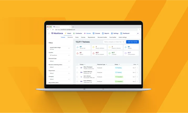 How to use Rapid Induct to manage your site training and inductions