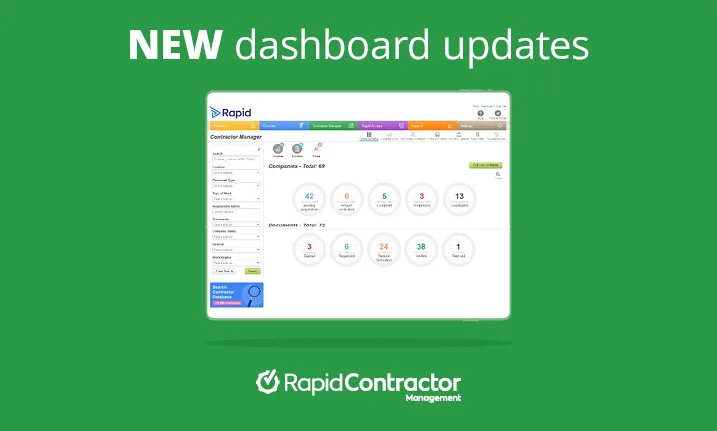 Rapid Contractor Management interface updates