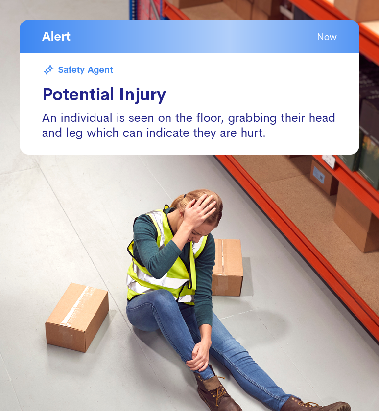 Lady fallen over and hurt her head